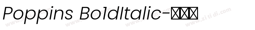 Poppins Bo1dItalic字体转换